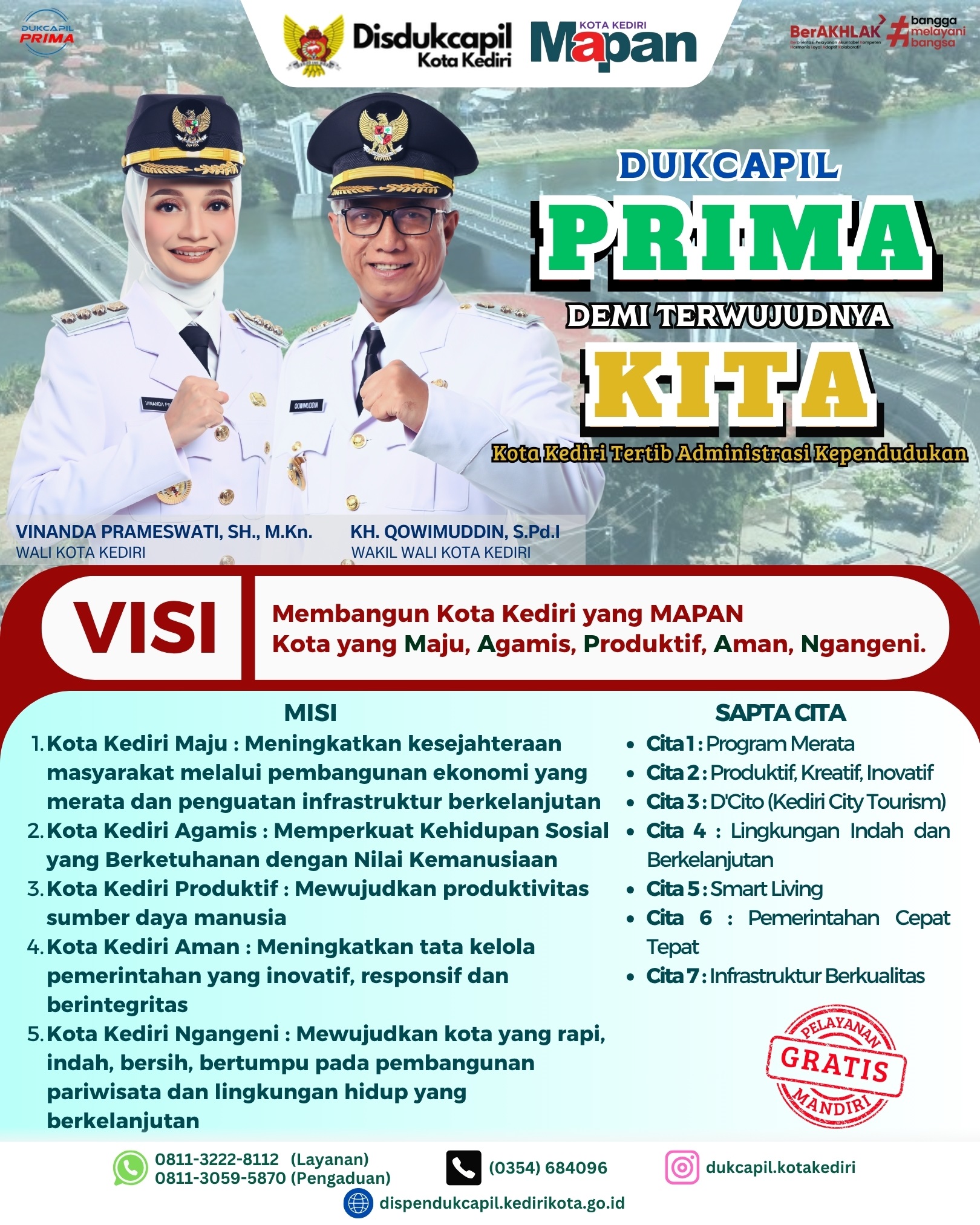 VISI - MISI DAN SAPTA CITA KOTA KEDIRI