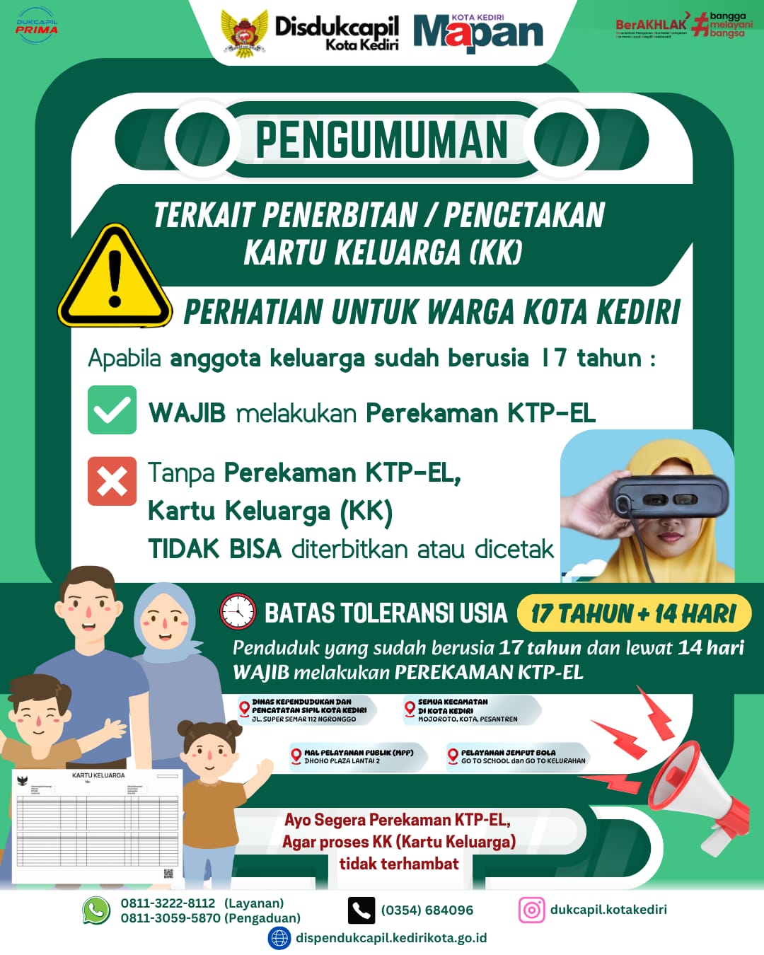 BATAS USIA PEREKAMAN KTP-EL PEMULA 17 TAHUN + 14 HARI